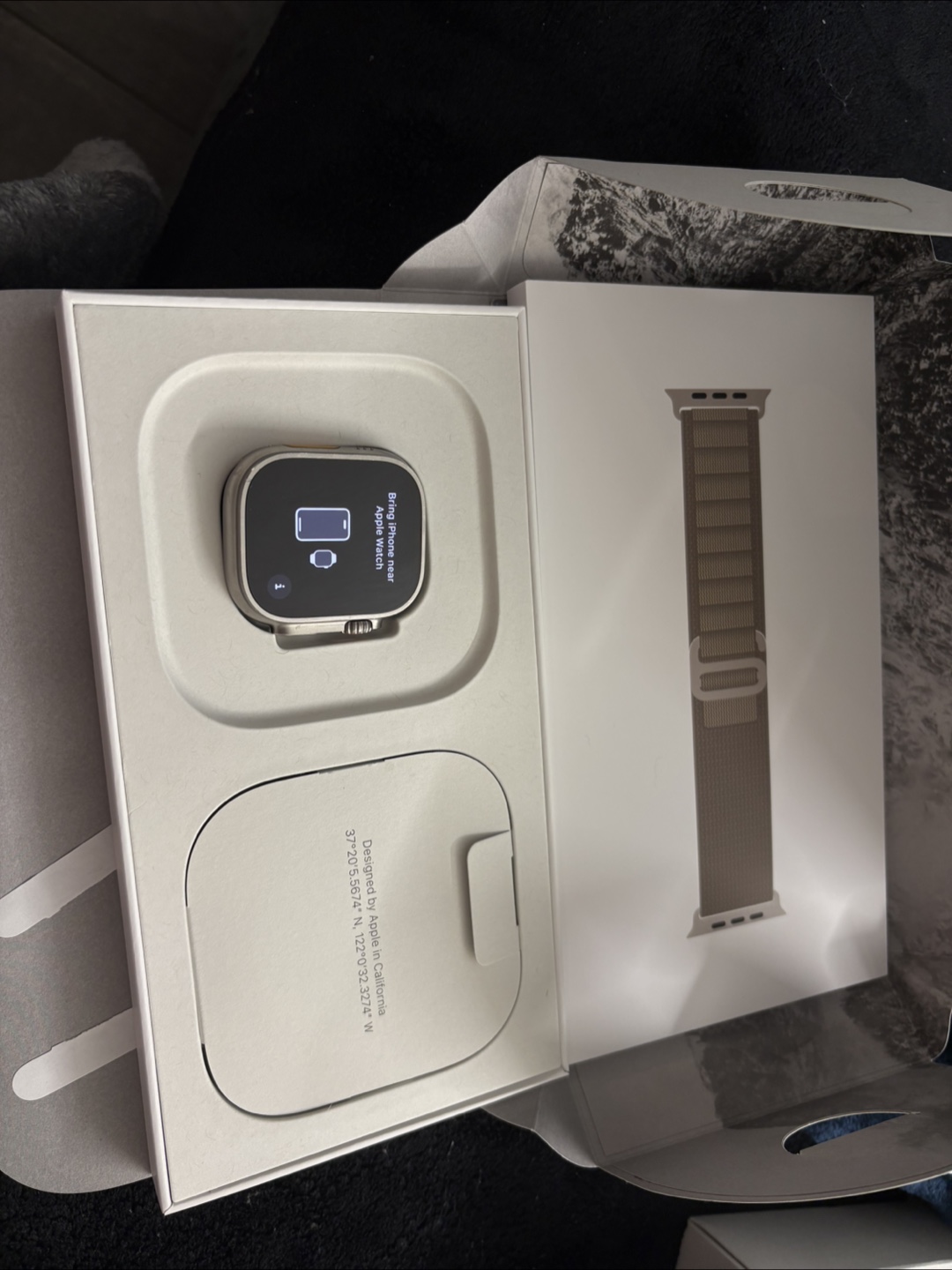 Apple Watch Ultra 49mm with Olive Alpine Loop - New