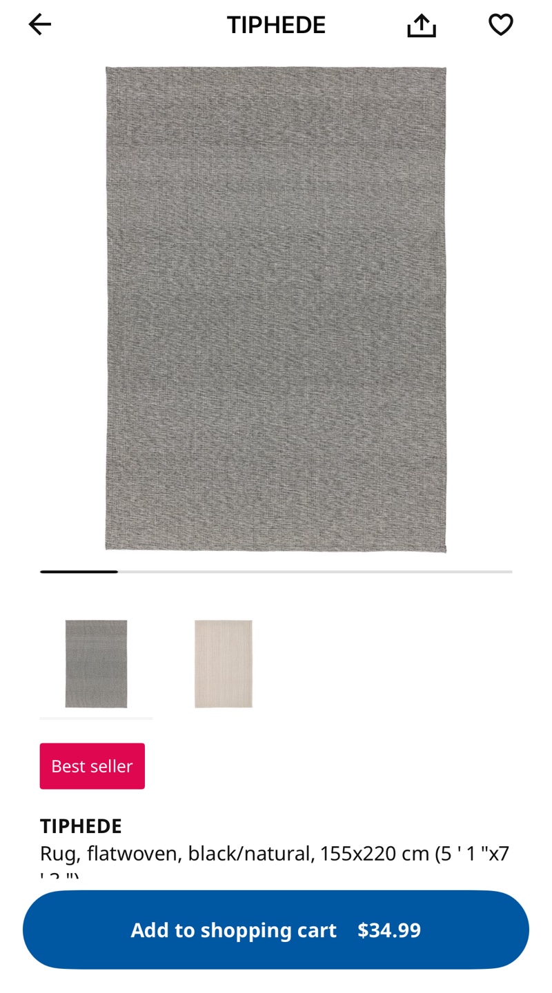 IKEA Tiphede Rug - photo 2
