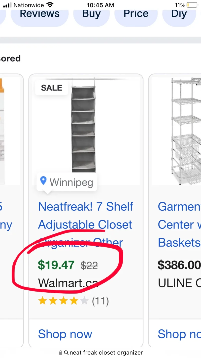 Neatfreak! 11 Shelf Closet Organizer LOWERED TO $4.50 LIKE NEW image indicator(4)