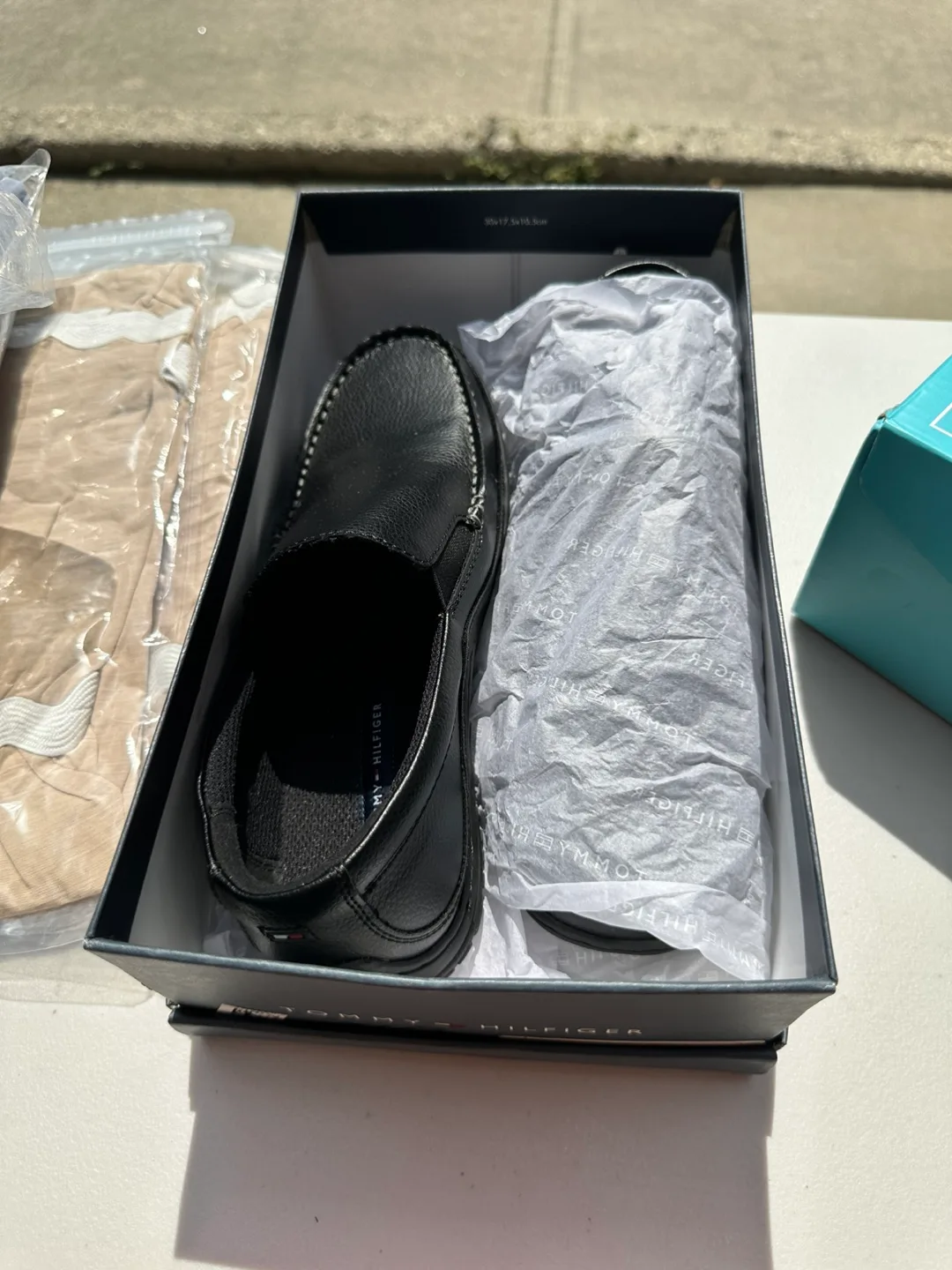 Tommy Hilfiger Black Leather Loafers thumbnail
