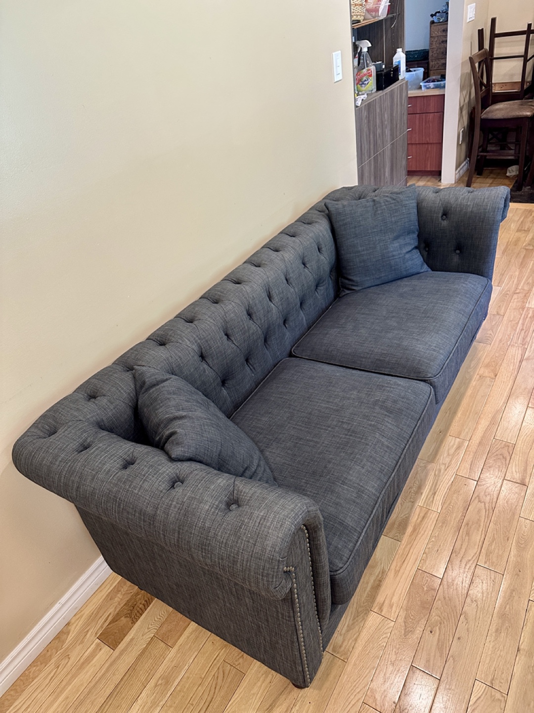 Structube Grey Upholstered Rolled Arm Sofa (CAN DELIVER) - photo 3