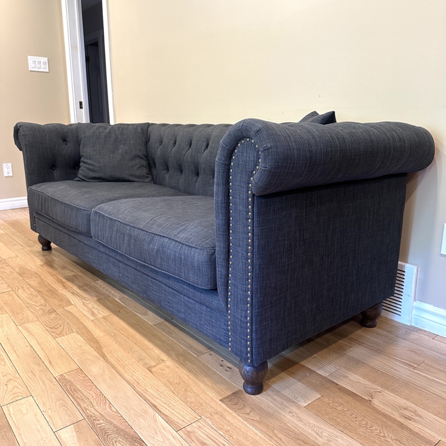 Structube Grey Upholstered Rolled Arm Sofa (CAN DELIVER) - photo 5