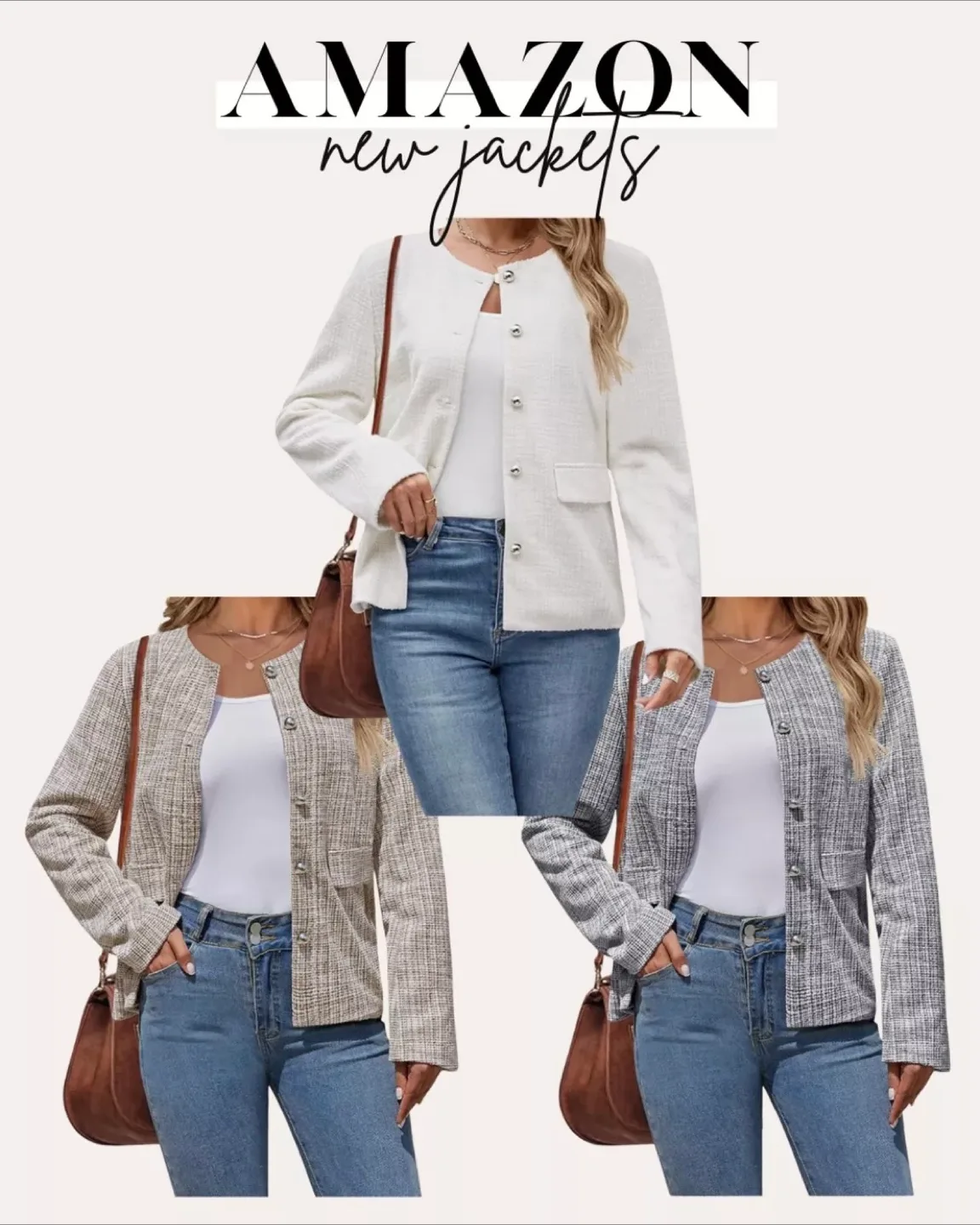 Merokeety Tweed Jacket, Size M and L thumbnail