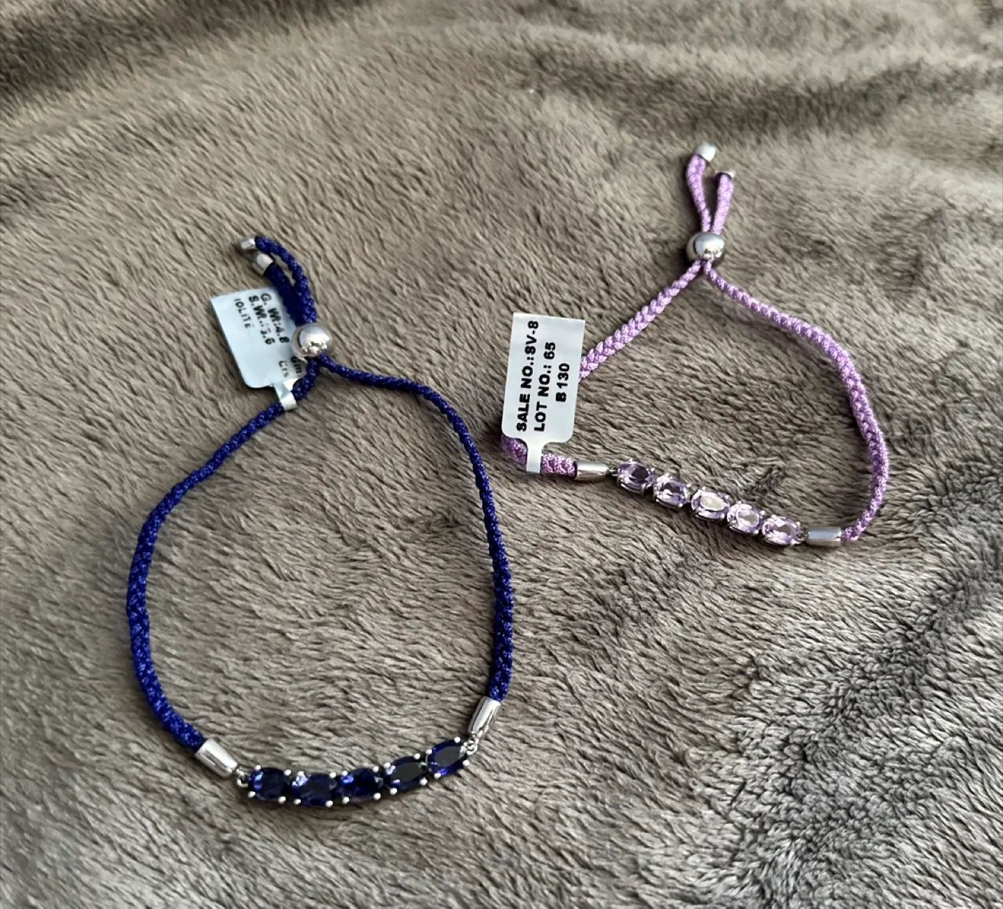 New silver and gemstone bracelets thumbnail