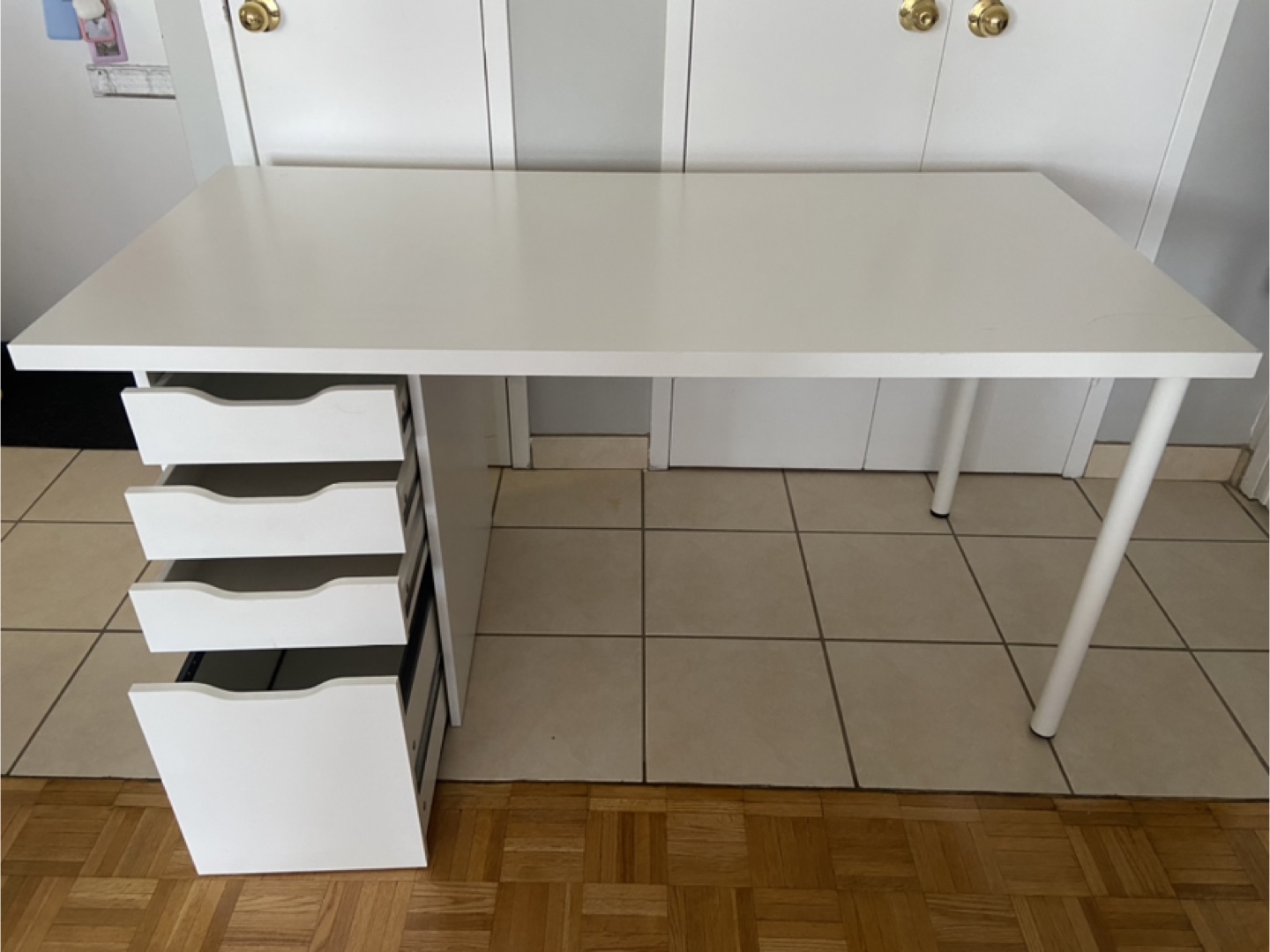 IKEA LAGKAPTEN/ALEX DESK WITH FREE ADDE CHAIR - photo 2