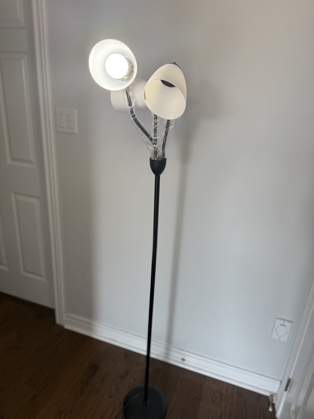 Black Floor Lamp with 3 Lights