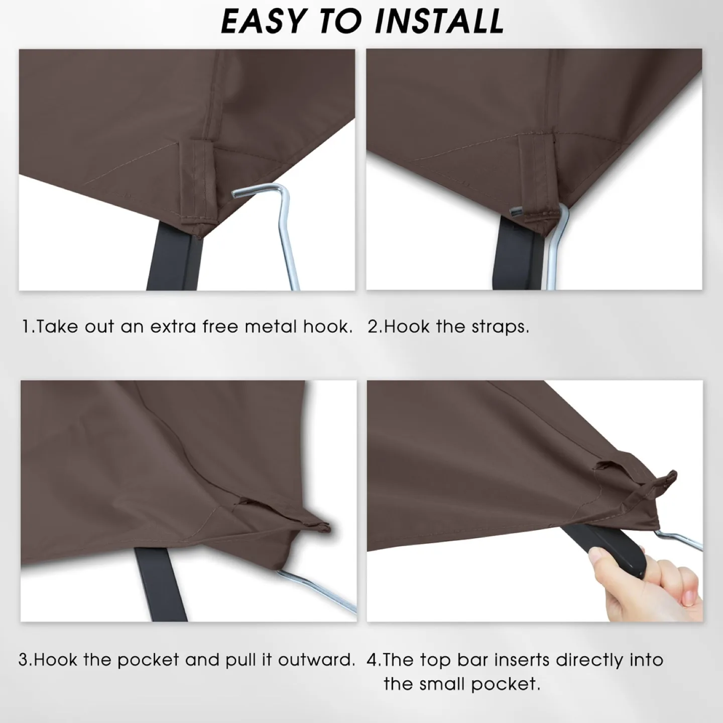 MASTERCANOPY Grill Gazebo Shelter Replacement Canopy Cover image indicator(6)