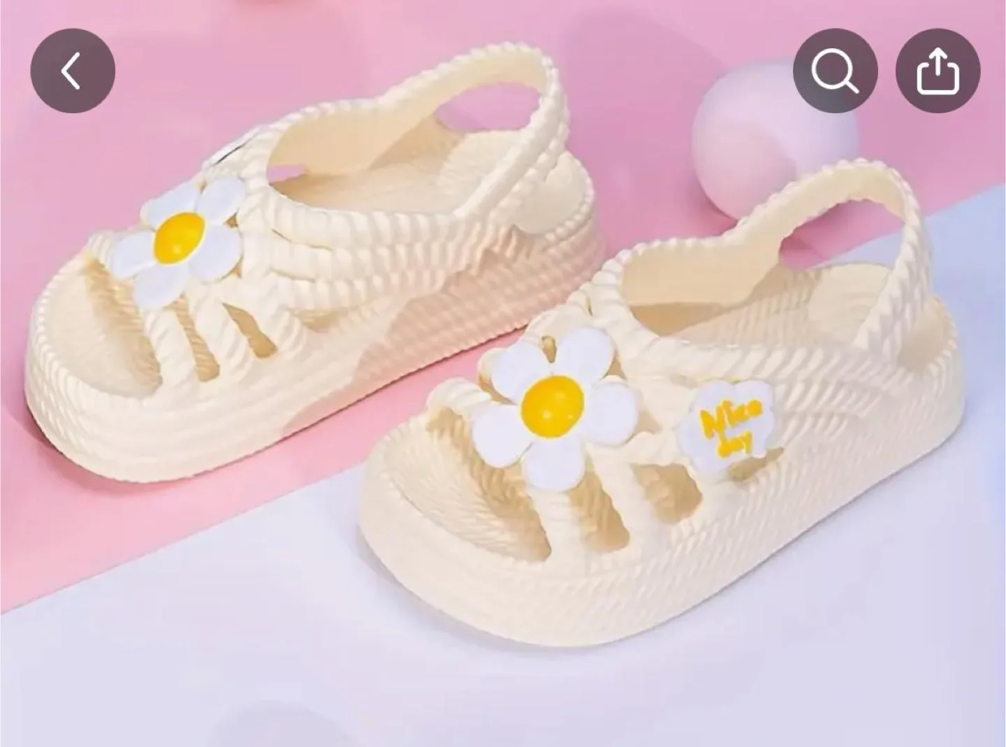 BRAND NEW Girl Shoes Flower Sandals baby , Size 7.5 (Never Worn) thumbnail