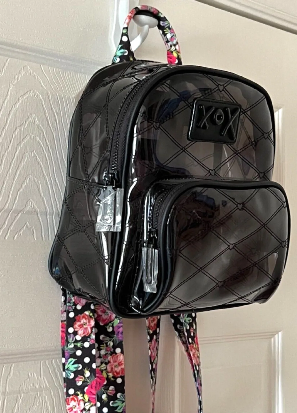 Betsey Johnson XOX Black Mini Backpack-NEW thumbnail
