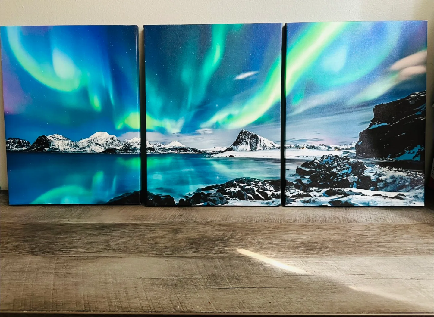 Aurora Borealis Canvas Wall Art - 3 Piece Set thumbnail