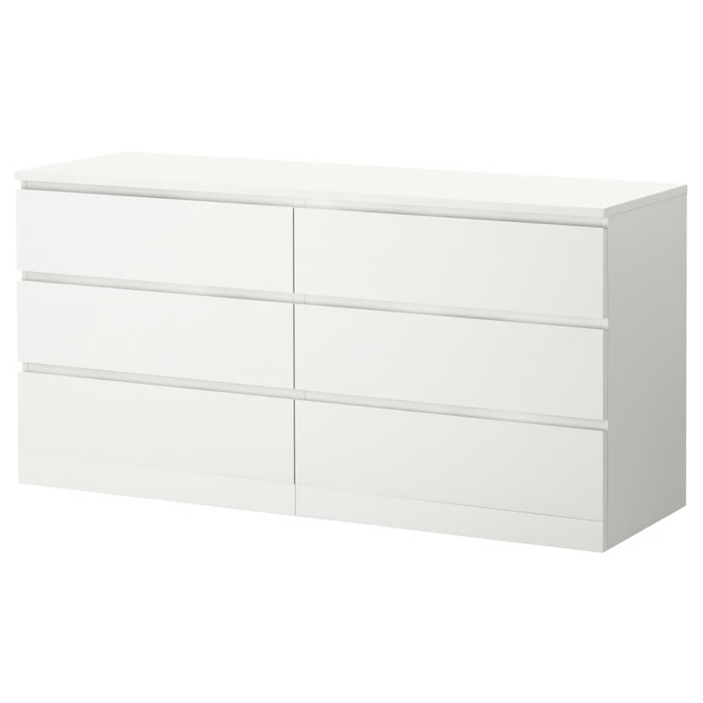 IKEA Malm White 6-Drawer Dresser