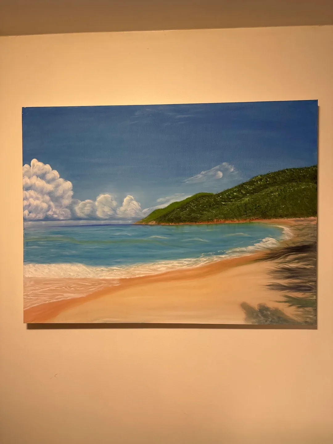 Beach Scene 46” by 35” oils thumbnail