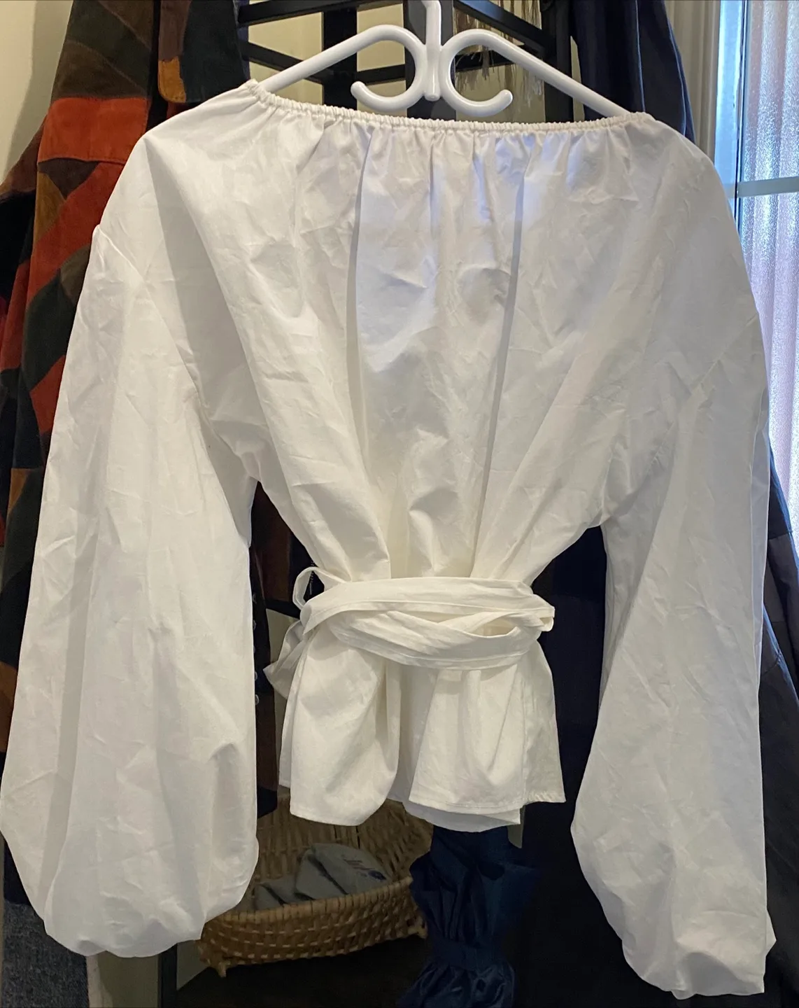 Michael Michael Kors White Wrap Blouse - Size S image indicator(2)