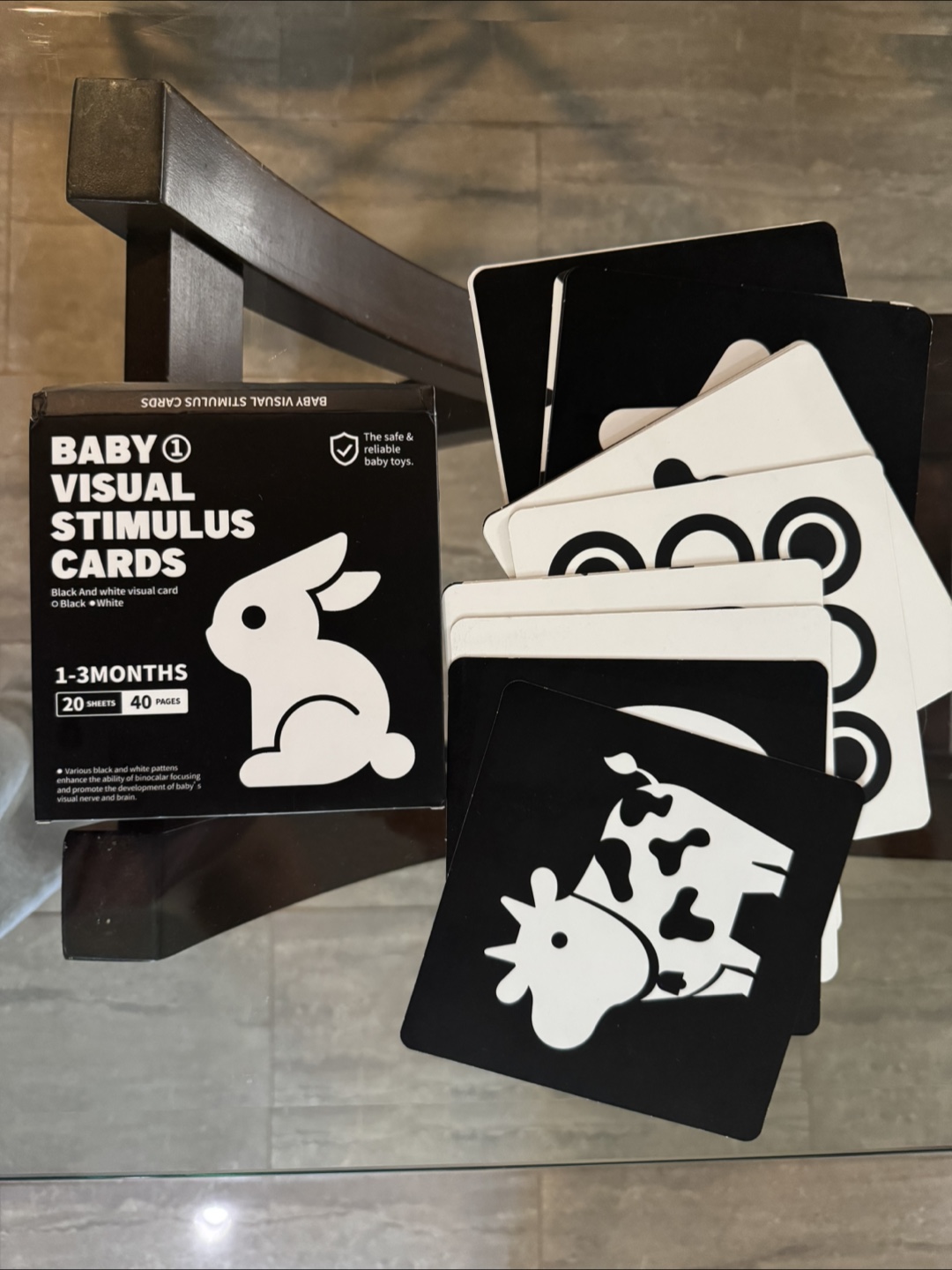 Baby Visual Stimulus Cards - 1-3 Months