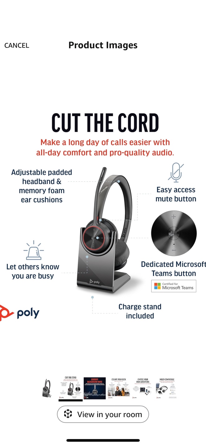 Poly Voyager 4320 UC Wireless Headset & Charge Stand - photo 3