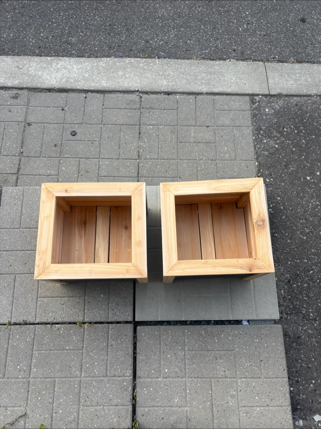 Two Wooden Planter Boxes - Outdoor Decor image indicator(3)