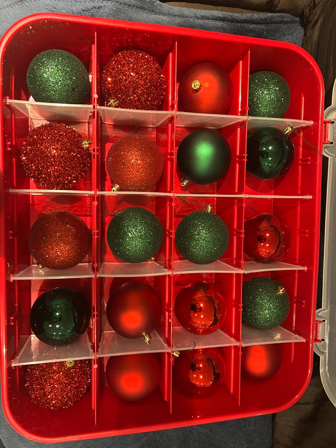 Sterilite Red Ornament Storage Box with Ornaments thumbnail