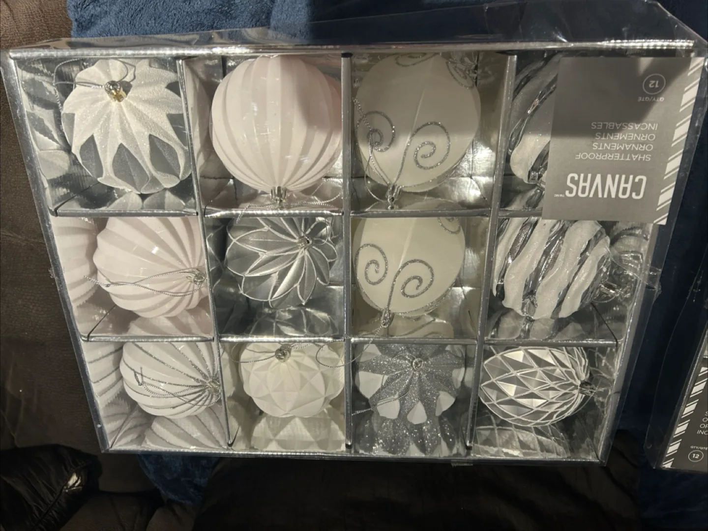 Canvas Shatterproof Ornaments - Set of 12 thumbnail