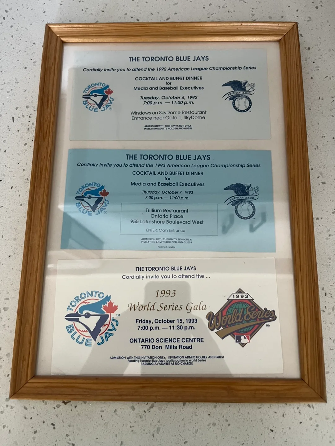 Framed Toronto Blue Jays Invitation Collection thumbnail