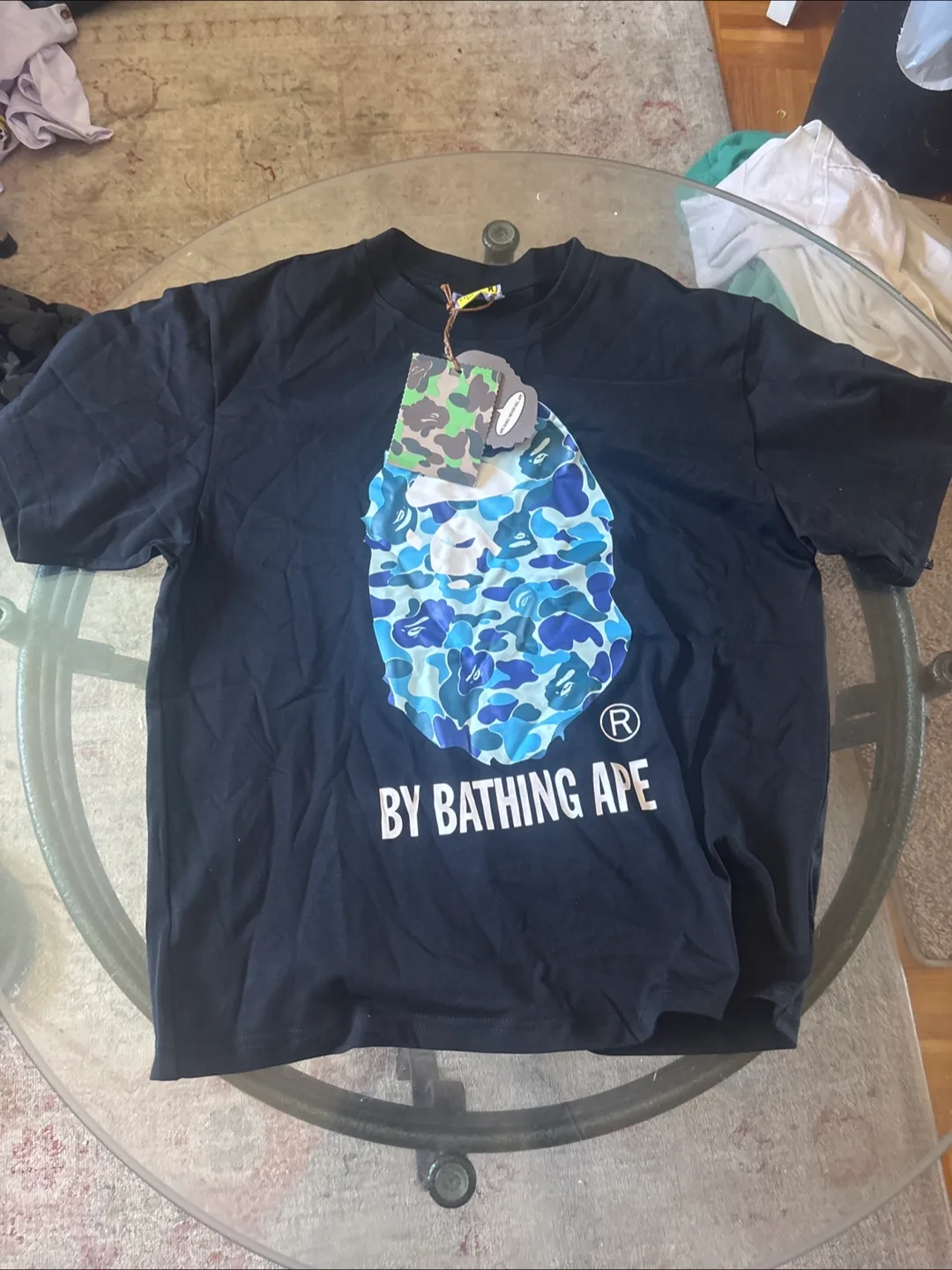 New BAPE By Bathing Ape Black Tee - Size M thumbnail