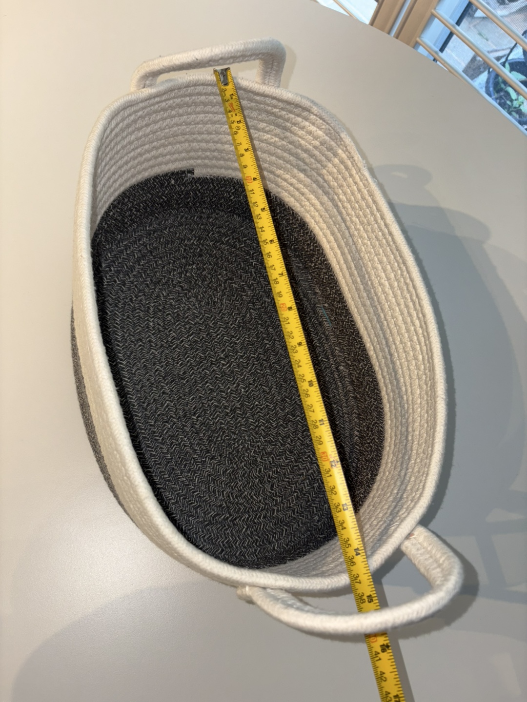 Rope Basket - Grey & White - photo 3