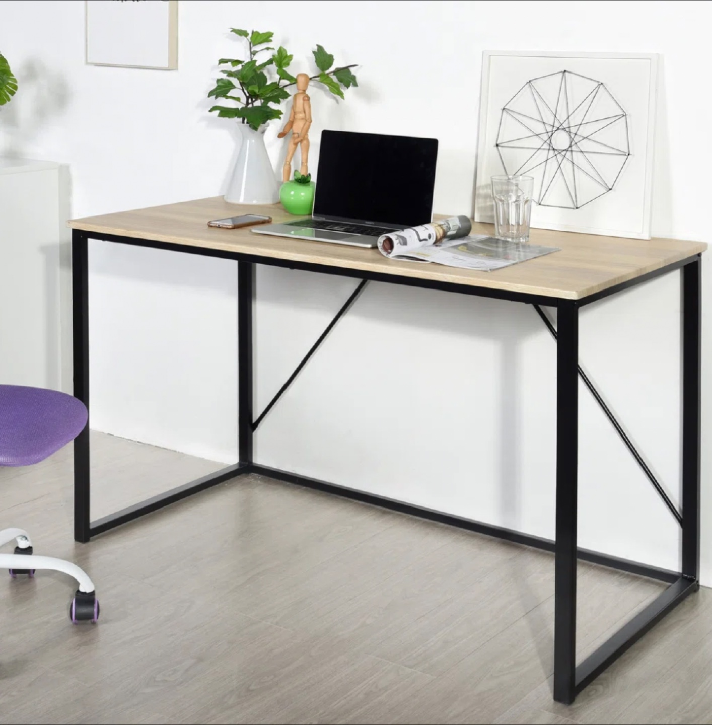 Eilif Desk 45.7” W Morden Rustic Home Office Work Desk - photo 3