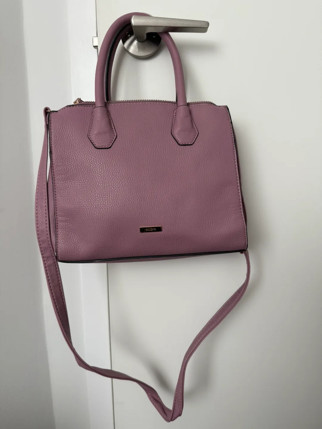 Aldo mauve satchel handbag thumbnail