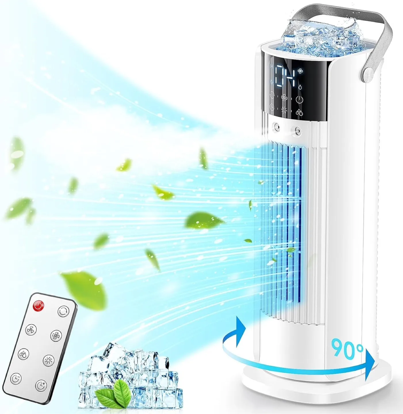 Tower Fan Oscillating Portable Air Conditioner with Remote thumbnail