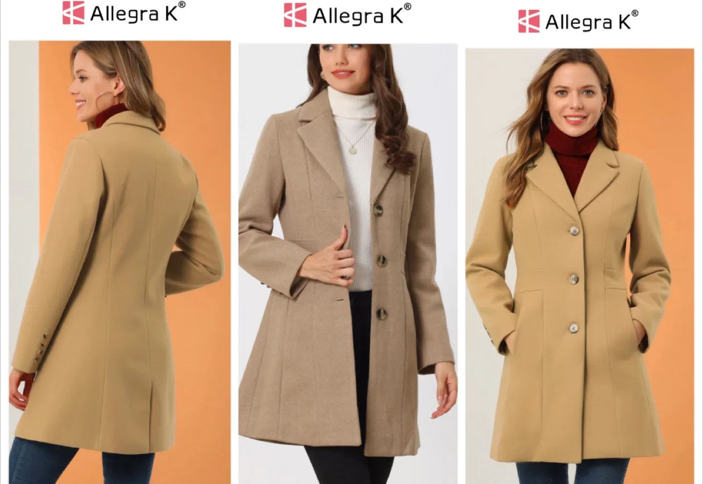 Like new Allegra K Pink PeaCoat - small image indicator(3)