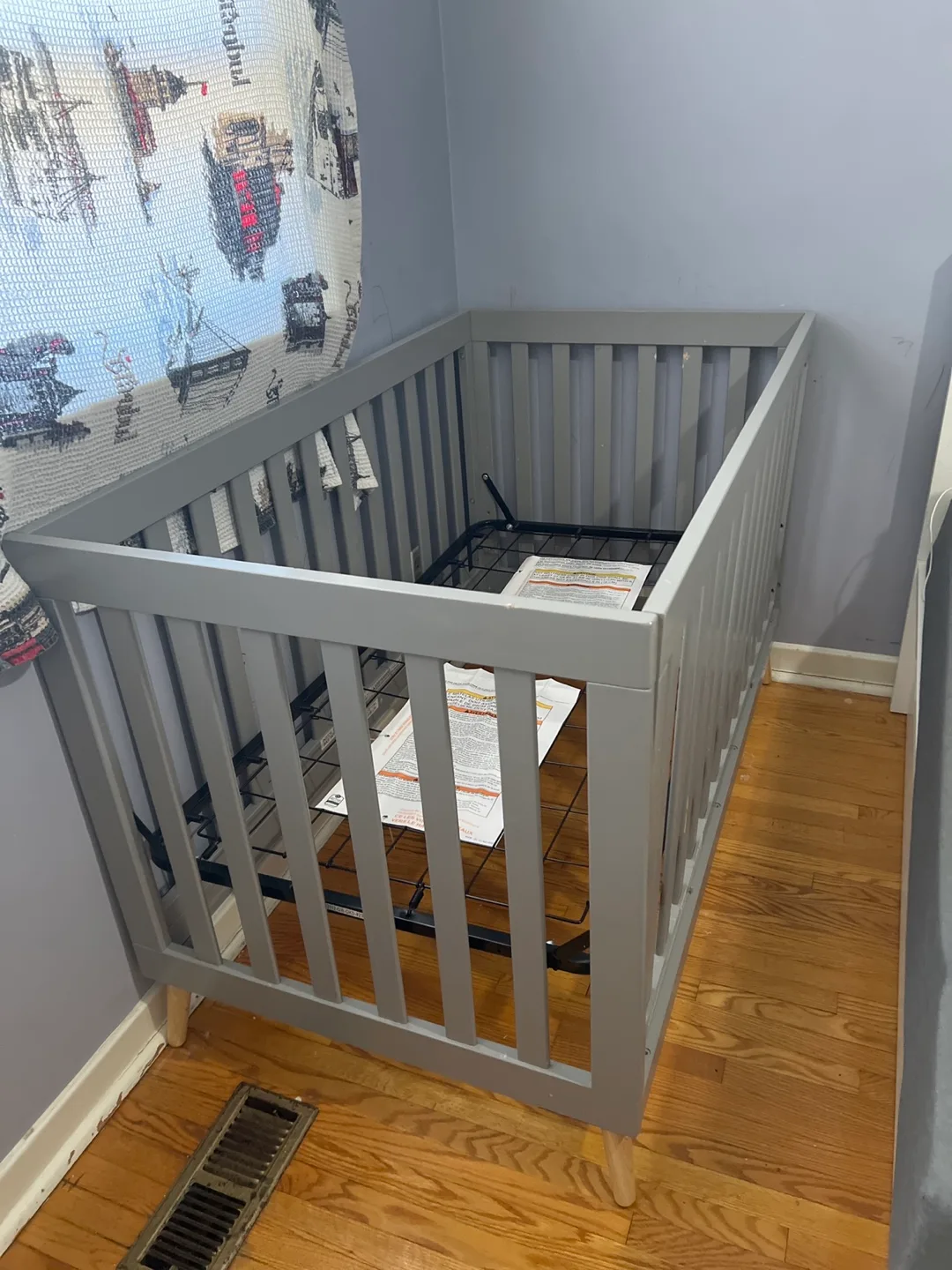 Grey Baby Crib thumbnail
