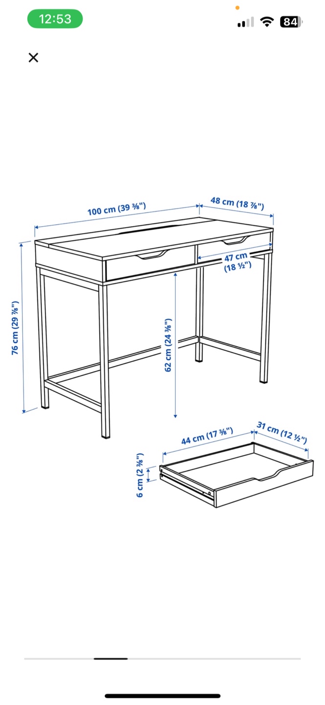 IKEA Alex White Desk - photo 4