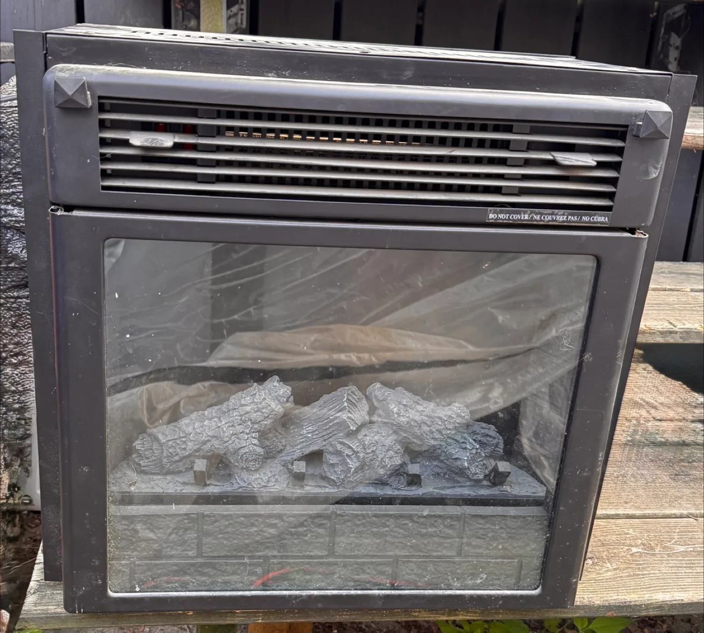 Electric Fireplace Heater - Black thumbnail