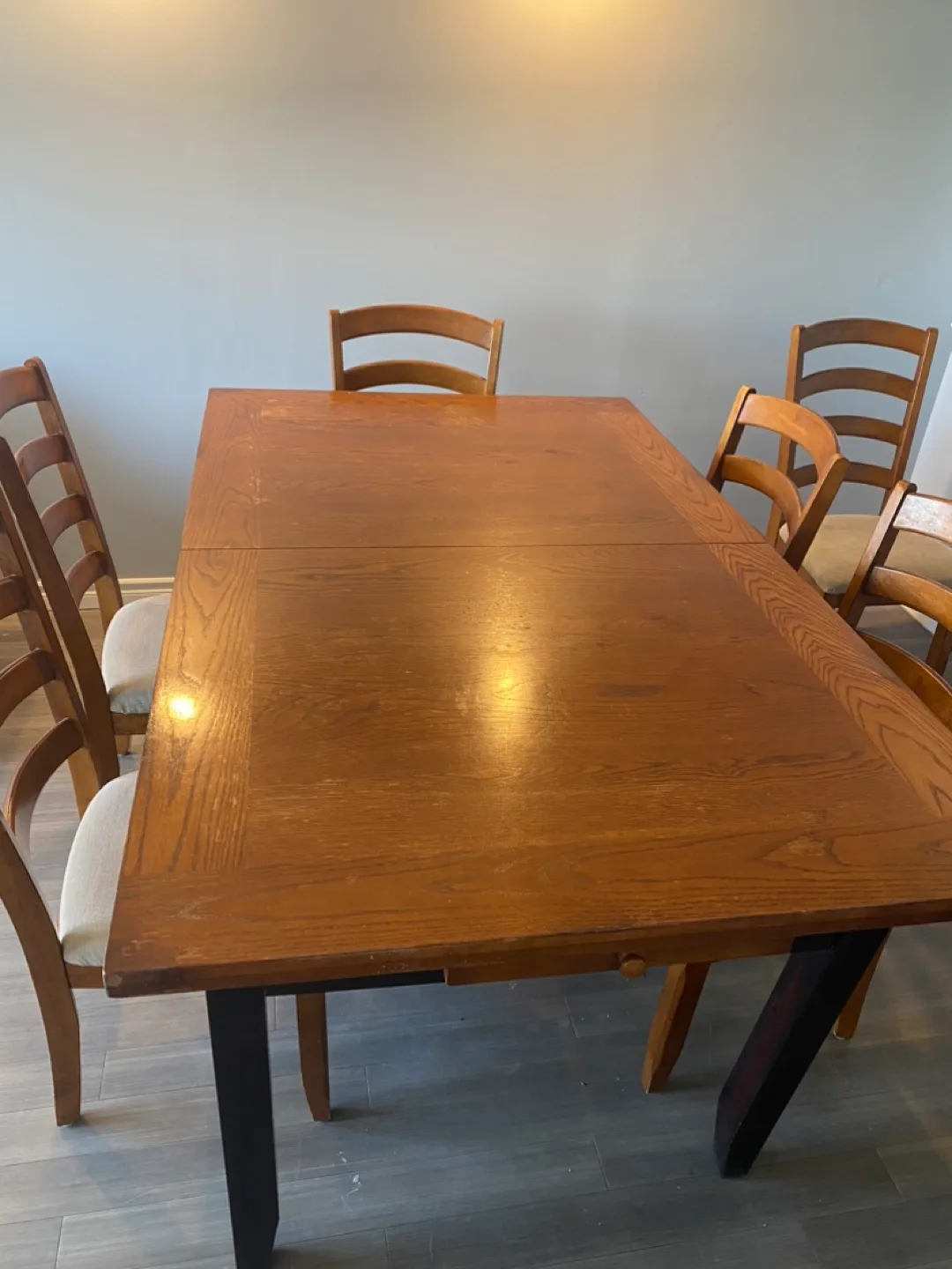 Wooden Dining Table with 6 Chairs thumbnail