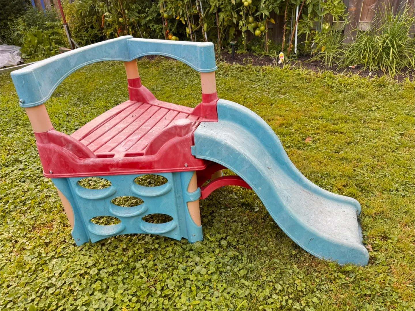 Kids Plastic Slide - Red & Blue thumbnail