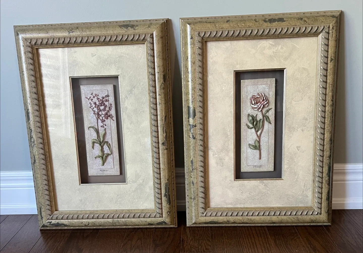 Framed Floral Art - Peony & Orchid thumbnail
