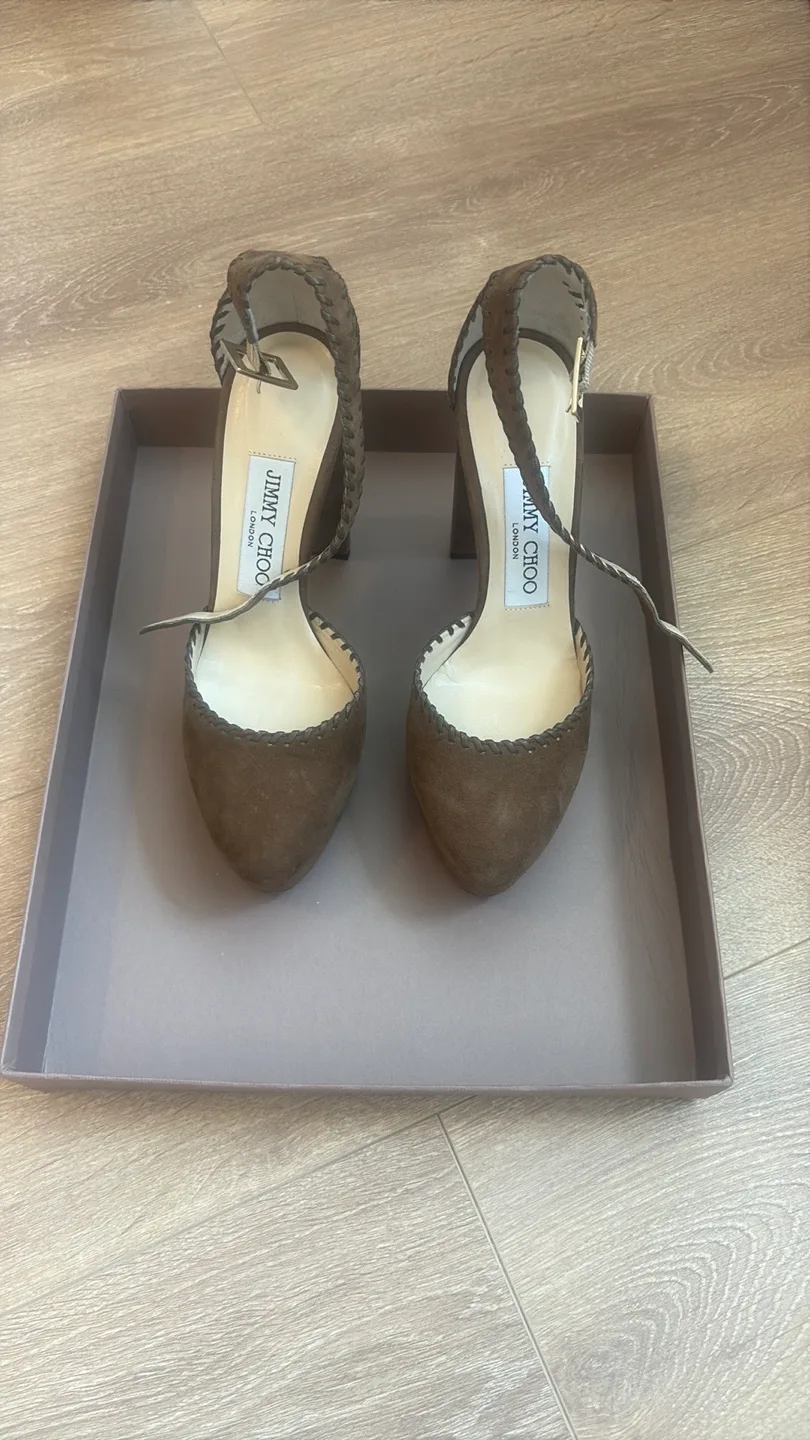 Jimmy Choo Suede Heels - Size 35 thumbnail