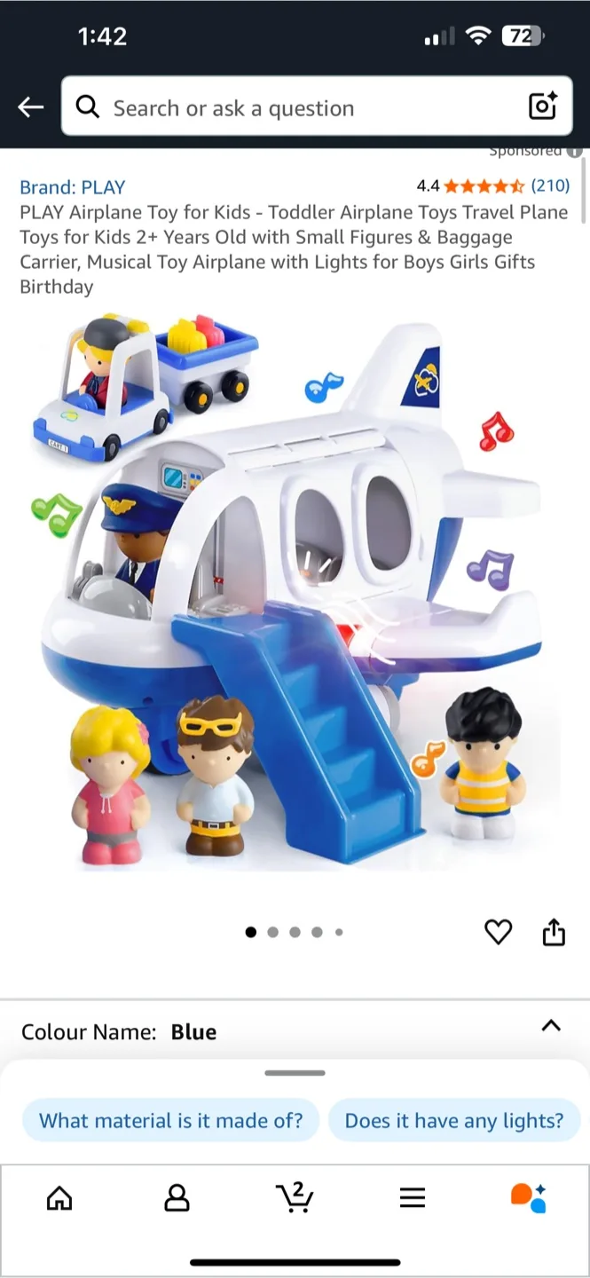 BNIB SEALED - PLAY Up in the Sky Plane Set (18m+) thumbnail
