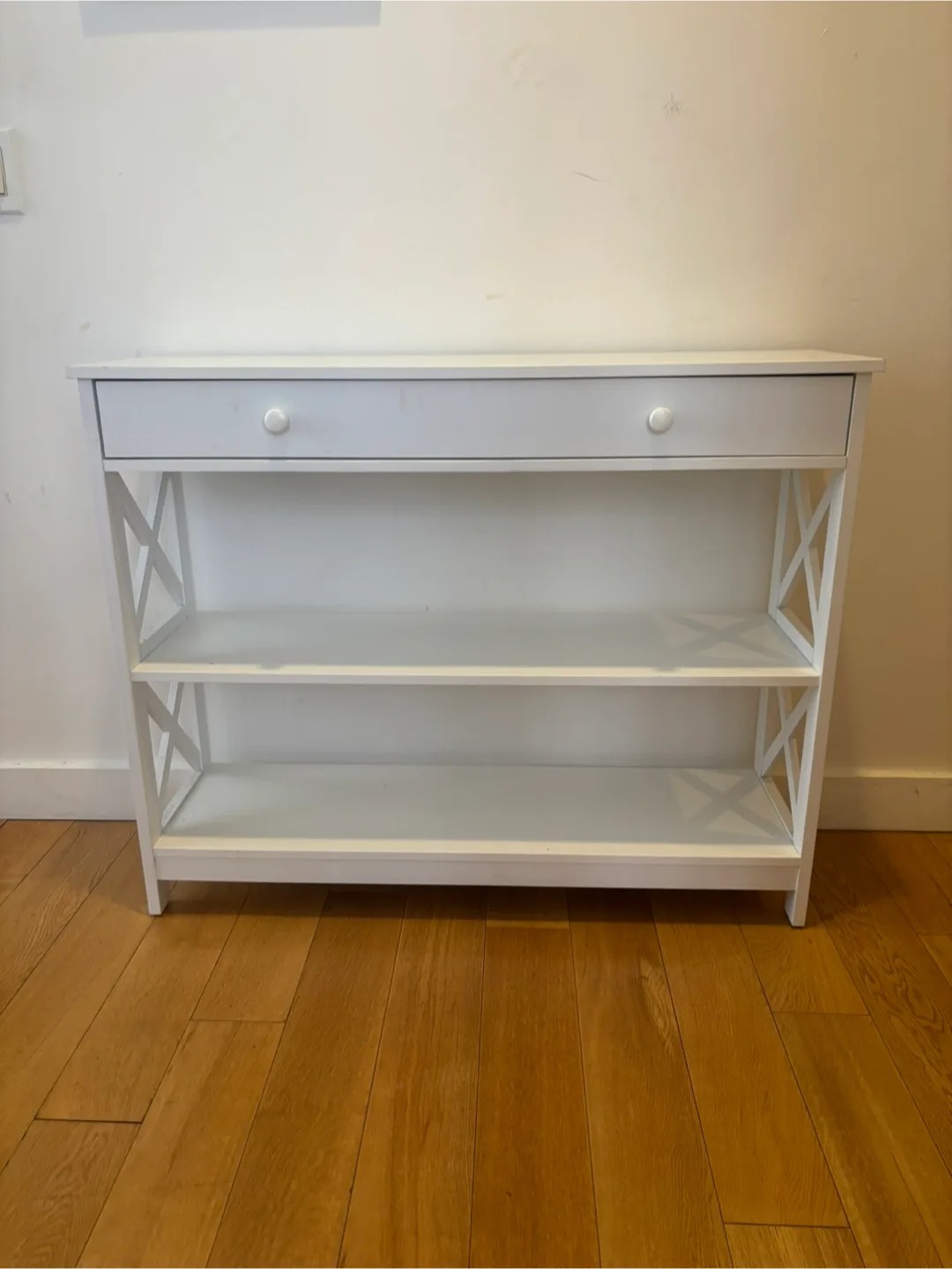 White Console Table with Drawer thumbnail