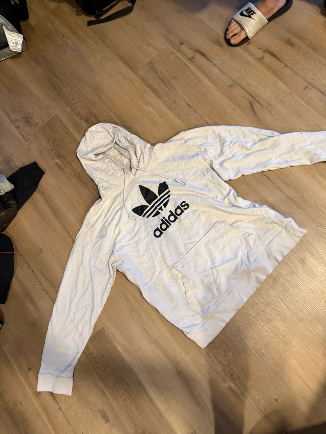 Adidas 2XL White Hoodie thumbnail