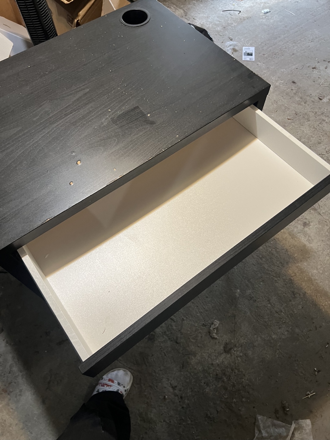 Black IKEA desk - photo 3