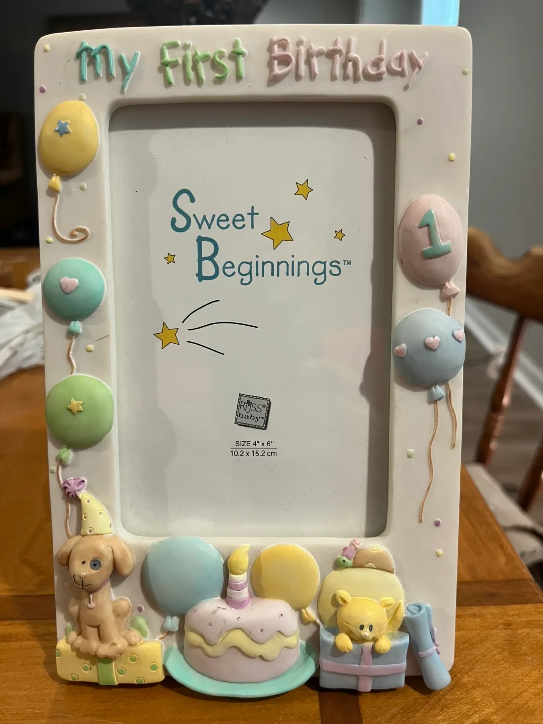 🥕Sweet Beginnings My First Birthday Picture Frame 4x6