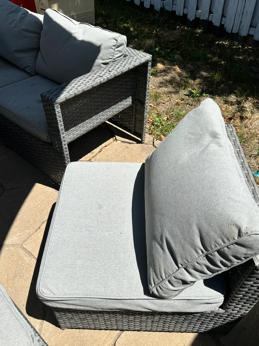 Wicker Patio Furniture Set - Grey image indicator(4)