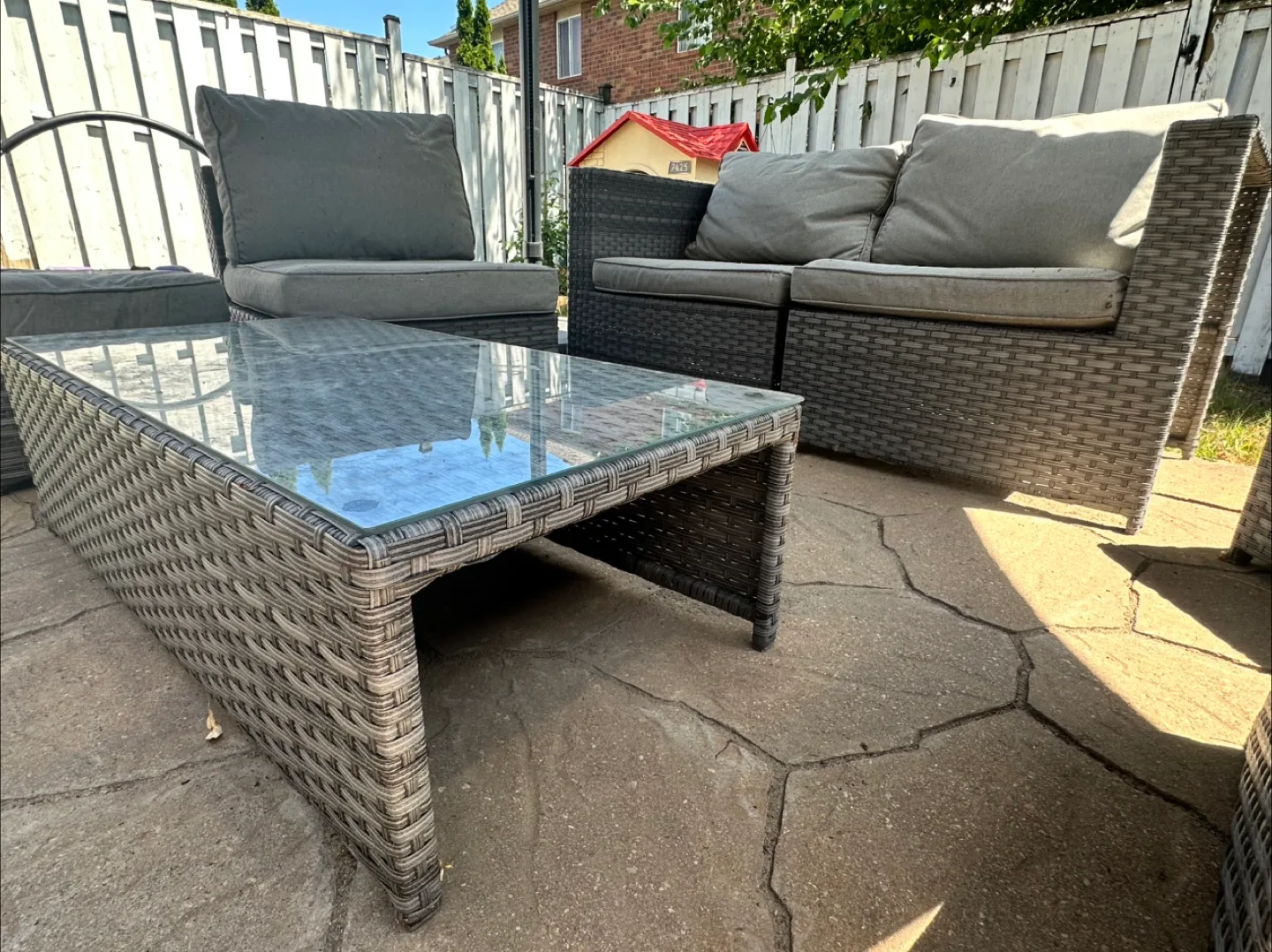 Wicker Patio Furniture Set - Grey image indicator(2)