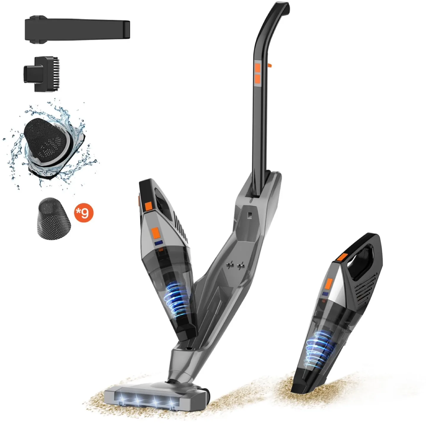 Hihhy Cordless Vacuum Cleaner, Stick Vacuum Powerful Suction thumbnail
