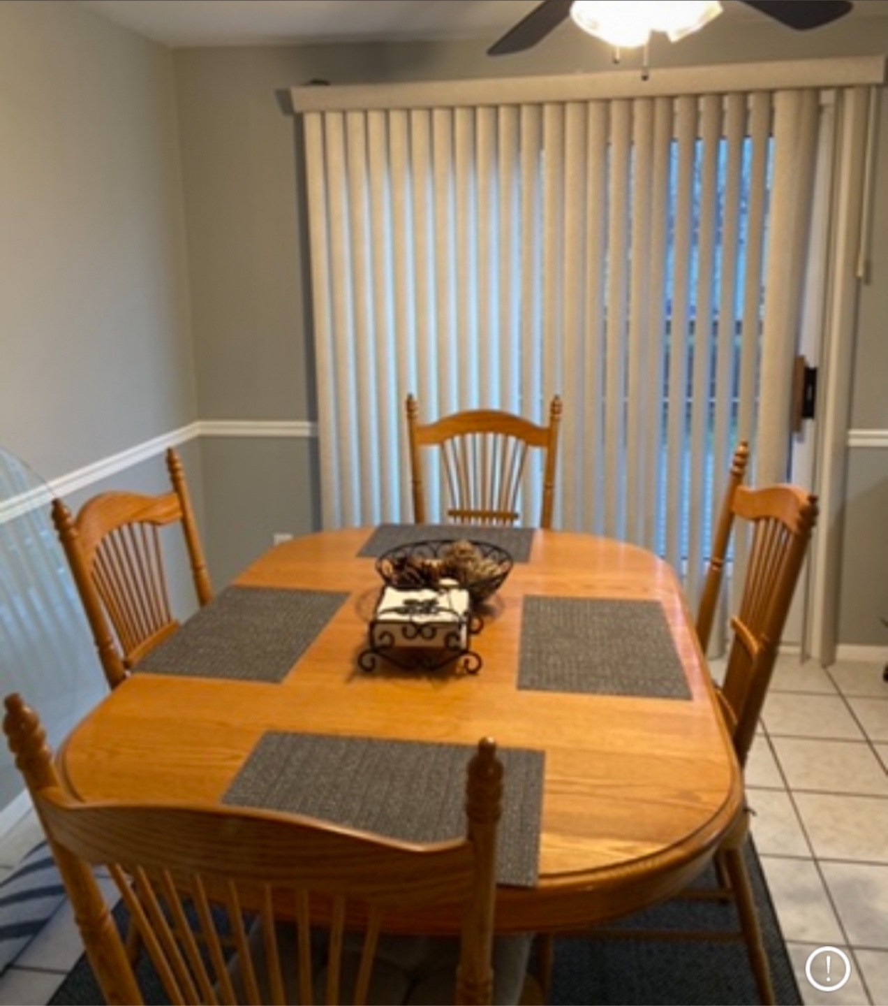 Wooden Dining Table with 4 Chairs