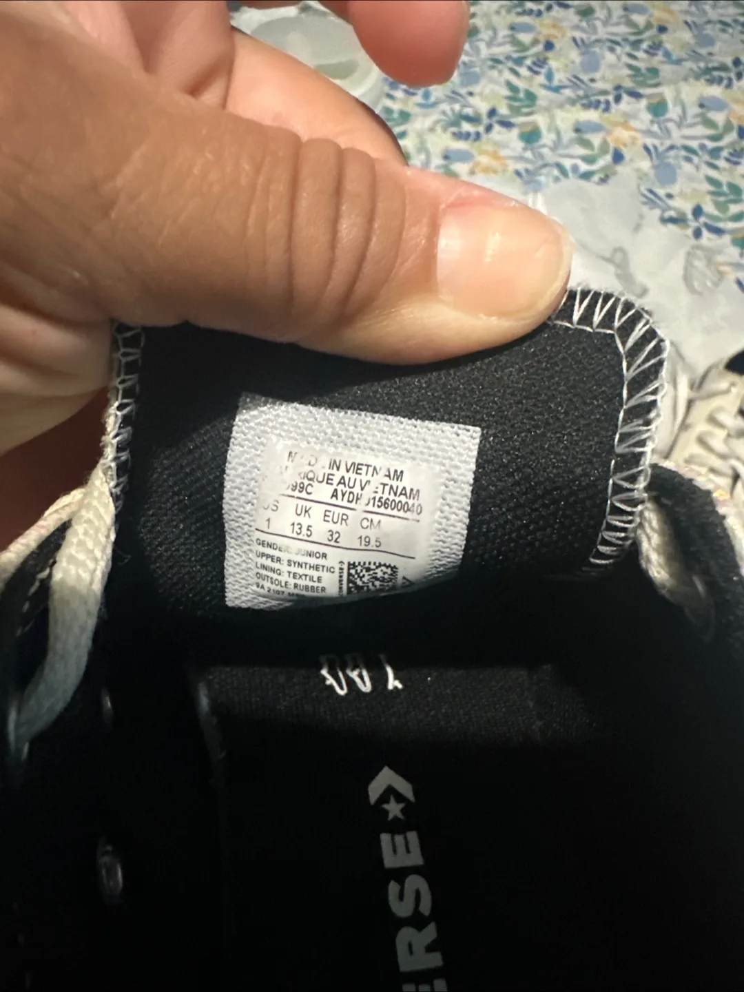 Converse All Star Glitter Sneakers - Size 1 image indicator(2)