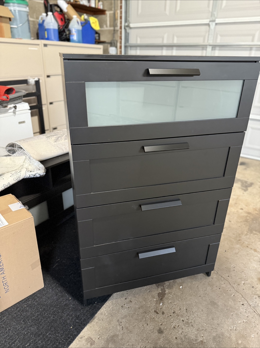 IKEA Hemnes Black-Brown 5-Drawer Chest