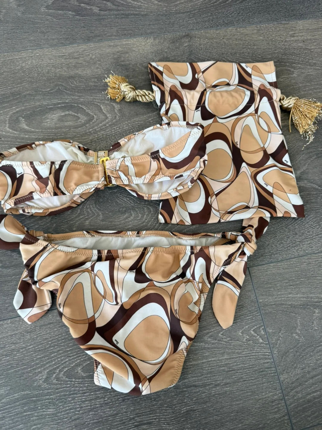 Duras Patterned Bikini Set with Bag image indicator(3)