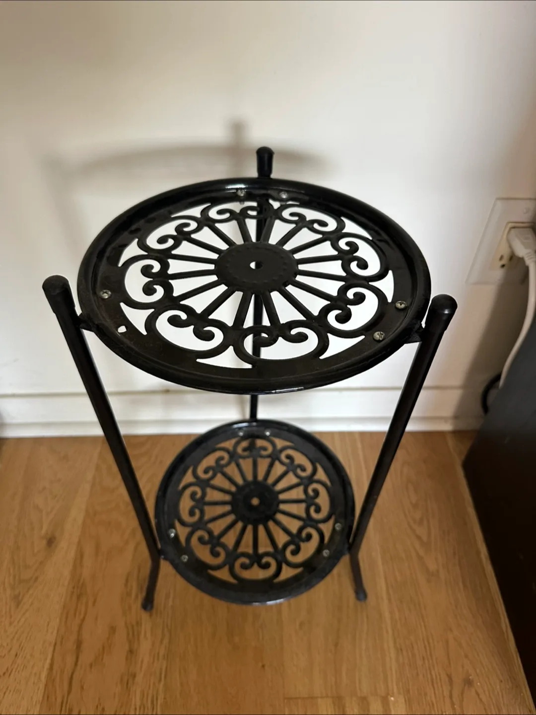 Black Metal Plant Stand - Two Tier thumbnail