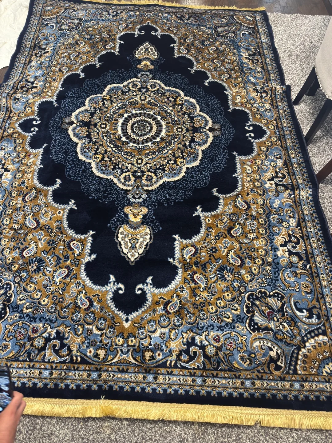 Harir Asfahan Rug, Blue/Neutral, 200x300cm thumbnail